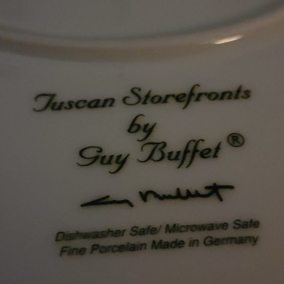 GUY BUFFET "TUSCAN STOREFRONTS" - 16" Oval Serving Platter. NWOT - Picture 8 of 8